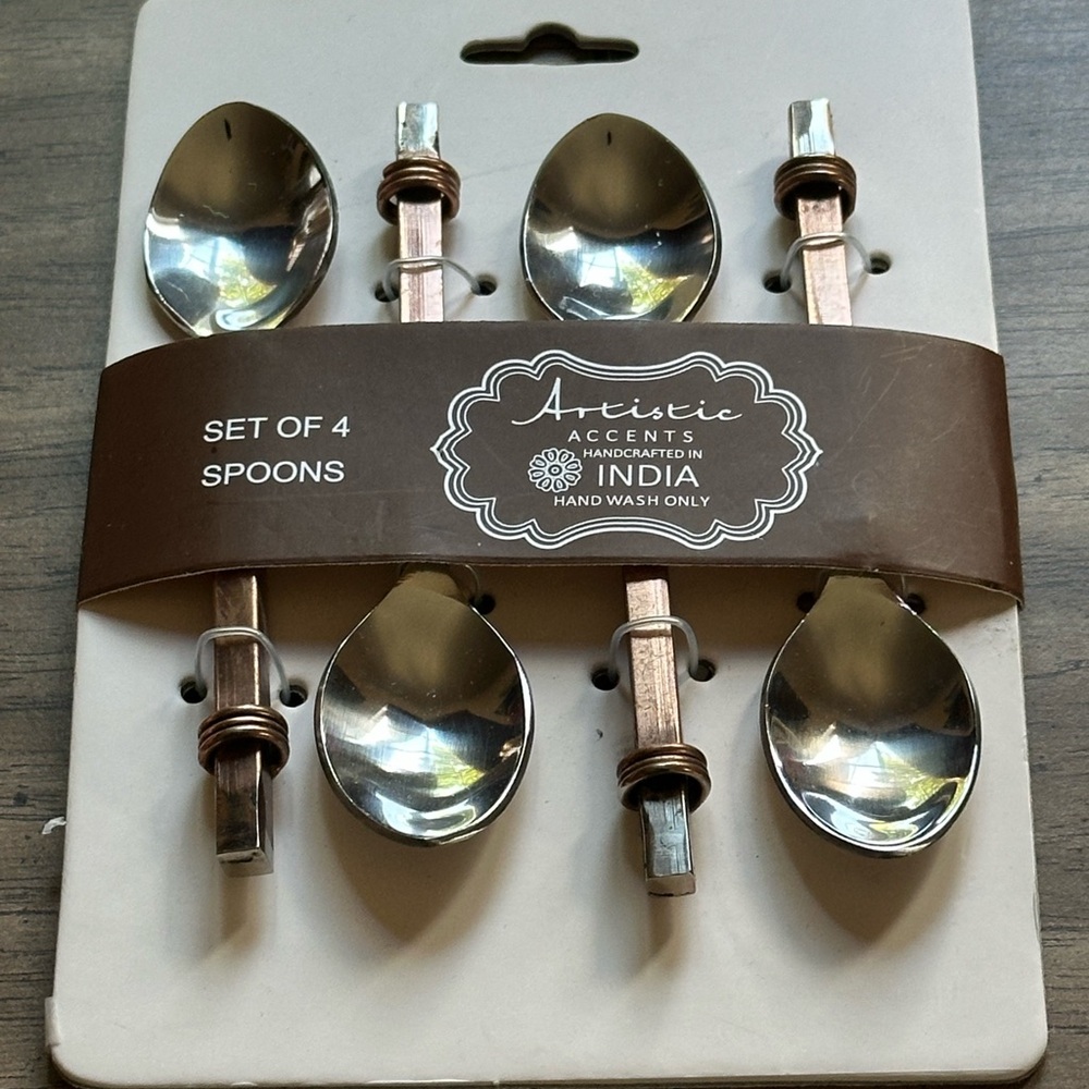 Artistic Accents Silver and Brown Spoons Set
